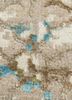 tattvam blue wool and bamboo silk hand knotted Rug - CloseUp